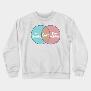 Venn Diagram Guilt: Not studying - Binge watching Crewneck Sweatshirt